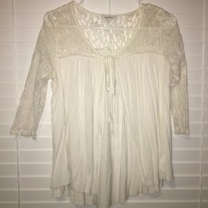 Cardigan with tie in front